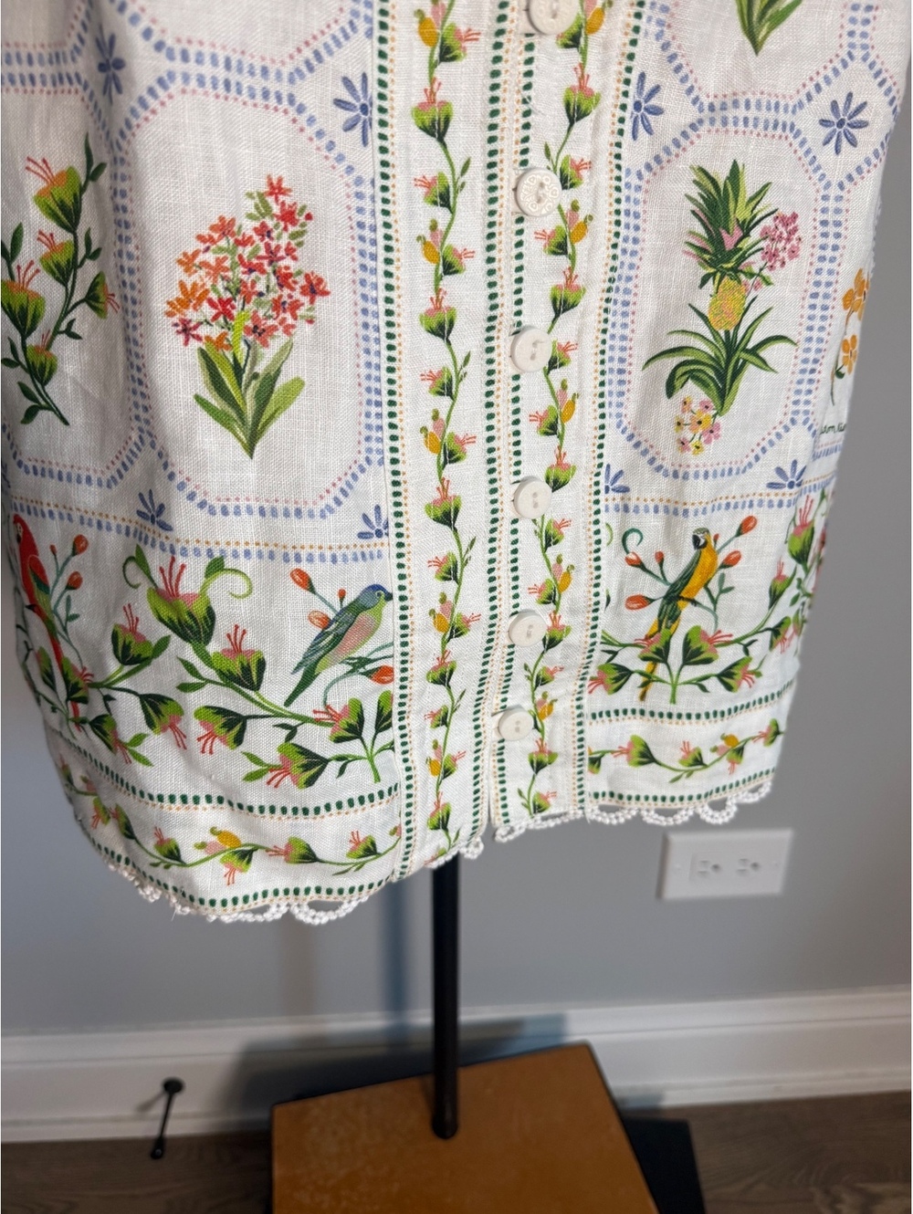 Farm Rio Embroidered Floral Mini Dress Size S - Picture 13 of 13